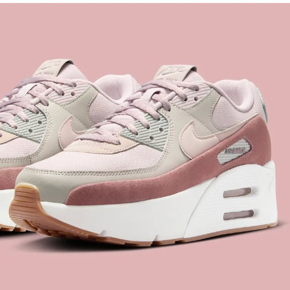 NIKE AIR MAX 90 LV8 Platform Women's Sneakers Shoes various sizes Multicolor NEW - Picture 2 of 10